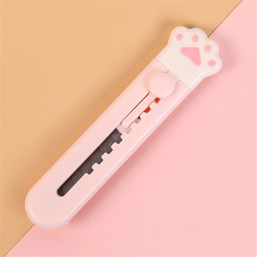 Couteau Utilitaire Patte De Chat Mignon, Mini Coupe-Papier Portable Kawaii Ouvre-Enveloppe Lettre Bote Express Couteau Bote Couteau De Coupe 1/3 Pices
