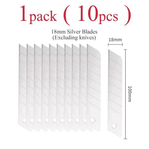 Couteau Utilitaire Pratique Multifonctionnel Avec Rgle,Outil D'art De Coupe De Papier Peint De Qualit Industrielle,paissi Et Rsistant,Haute Qualit - Type 10 Silver Blade 18mm