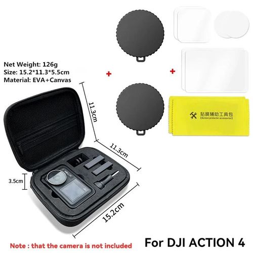 Couvercle anti-poussire pour objectif d'appareil photo,protection d'objectif en silicone antidrapant pour DJI - For Action 4 Set 5
