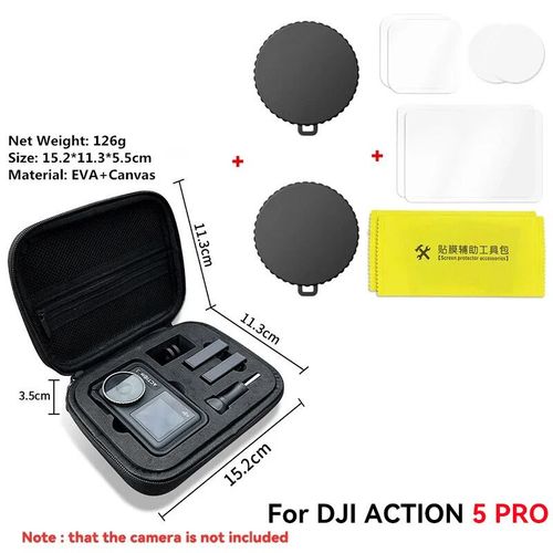 Couvercle anti-poussire pour objectif d'appareil photo,protection d'objectif en silicone antidrapant pour DJI Osmo Action 5 Pro 4,accessoire de film Guatemala - Type Action 5 Pro Set 5