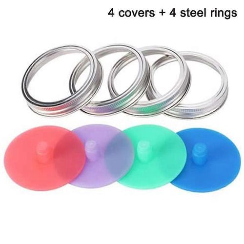 Couvercle De Bocal En Silicone, Couvercle Dtanchit Sans Eau Pour Bocaux  Col Large, Couvercle Dtanchit De Qualit Alimentaire Pour La Choucroute, Le Kimchi, Le Concombre, Le Probiotique Ferment F