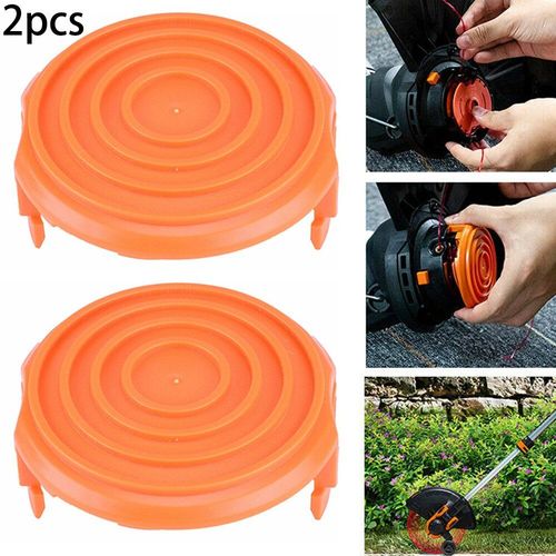 Couvercle de capuchon de bobine de tondeuse pour WORX WA0216, 2 pices, pour remplacement WG105 WG106 WG108 WG109 WG112 WG113 WG117 WG118 WG119 50019417