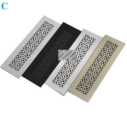 Couvercle De Grille D'aration En Aluminium,Carr,Rectangle,100mm De Large,A,C,Meubles,Cisco,Ponage,Or,Argent,256,Noir,Blanc,Laque - Type C Pattern-330mm Sanding Gold