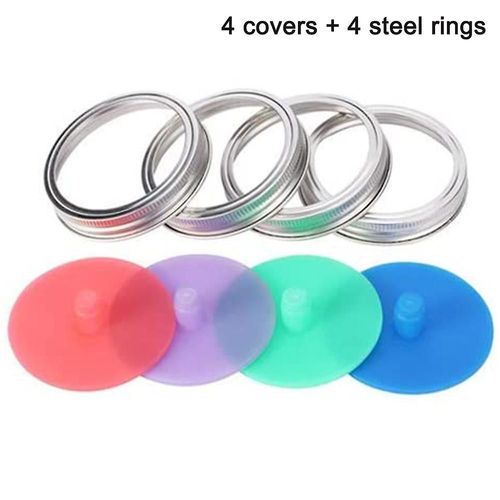 Couvercle De Pot En Silicone, Couvercle D'Preuvage Sans Eau Pour Bocaux  Col Large, Couvercle D'Preuvage De Qualit Alimentaire Pour Choucroute, Kimchi, Concombre, Probiotique Ferment F