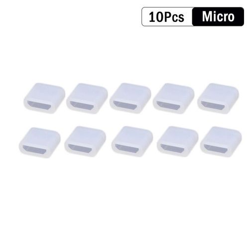 Couvercle De Protection Universel Pour Prise Anti-Poussire,1  10 Pices,Pour Ios Type C Micro Usb A,Port Mle,Adaptateur De Cble De Donnes,Capuchon tanche - Type 10pcs Micro Usb