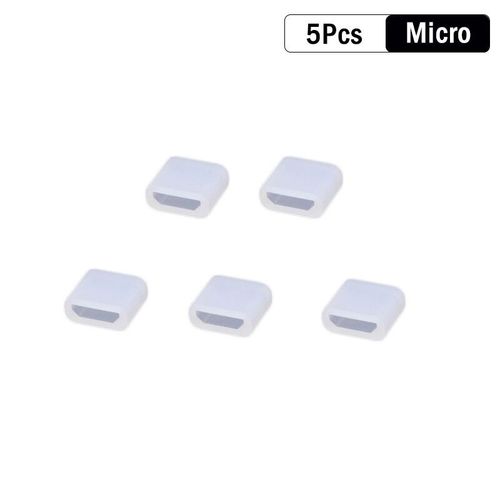 Couvercle De Protection Universel Pour Prise Anti-Poussire,1  10 Pices,Pour Ios Type C Micro Usb A,Port Mle,Adaptateur De Cble De Donnes,Capuchon tanche - Type 5pcs Micro Usb