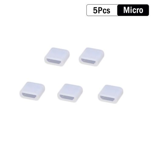 Couvercle De Protection Universel Pour Prise Anti-Poussire,Pour Ios Type C Micro Usb A,Port Mle,Adaptateur De Cble De Donnes,Capuchon tanche,10/1 Pices - Type 5pcs Micro Usb
