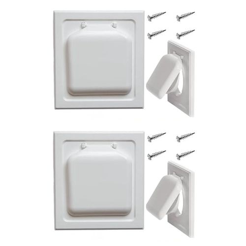 Couvercle dvent de scheuse  double porte extrieur 4 pouces, nimporte quel couvercle dvent extrieur, vent de couvercle dchappement net de collection non pelucheux (2PCS)