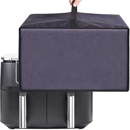 Couvercle rsistant  la chaleur,Housse anti-poussire impermable pour friteuse  air pour Ninja Foodi MAX Dual Zone Air Fryer AF400EUCP 9,5L,AF500EU 10,4L (Gris)