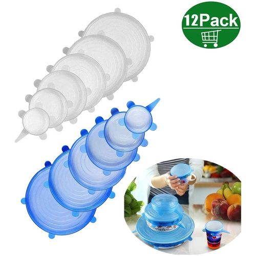 Couvercles En Silicone, 12 Pices. Couvercles Extensibles En Silicone. Couvercles Extensibles. Couvercles En Silicone De Diffrentes Tailles. Rutilisable