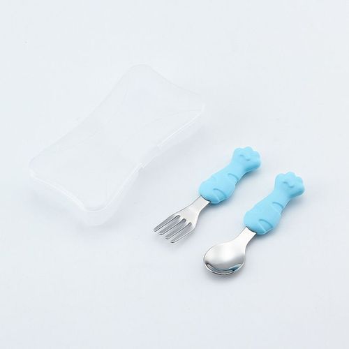 Couverts De Table En Acier Inoxydable Pour Enfants, Ensemble De Vaisselle, Ustensiles, Cuillre, Fourchette, Chat De Dessin Anim, Nourriture Pour Bbs, Couverts De Table, 2 Pices