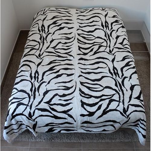 Couverture 2 Plis 200 X 220 Cm 2,5 Kg Rversible Super Douce Collection Safari