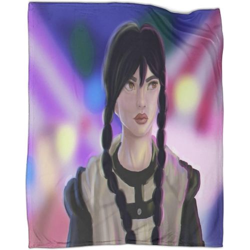 Couverture 3d Wednesday Addams Super Douce, Couverture Confortable Et Chaude Pour Canap Ou Lit, Flanelle Lavable En Machine, Confortable Et lgante 127 X 152 Cm