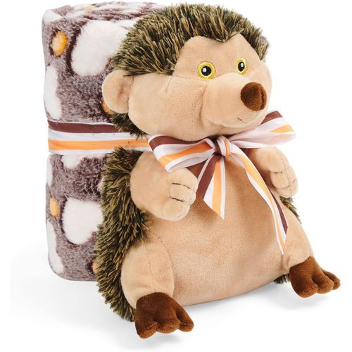 Couverture Bebe Avec Animal En Peluche Douce - Plaid Avec Doudou Petit Enfant 0 1 2 3 Ans - Cadeau De Naissance Bebe Fille Garcon Color Tissu Moelleux Chaud - 120x80 Cm (Hrisson)