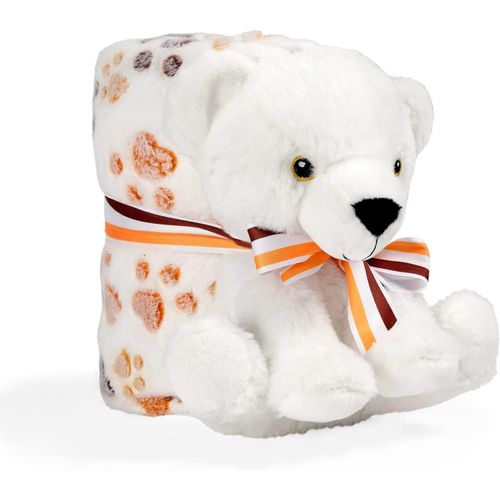 Couverture Bebe Avec Animal En Peluche Douce - Plaid Avec Doudou Petit Enfant 0 1 2 3 Ans - Cadeau De Naissance Bebe Fille Garcon Color Tissu Moelleux Chaud - 120x80 Cm (Ours Polaire)