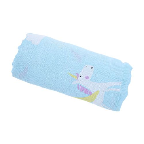 Couverture D'emmaillotage Respirante En Mousseline Pour Nouveau-Ne, Serviette De Bain Douce Pour Bebe (Cheval)