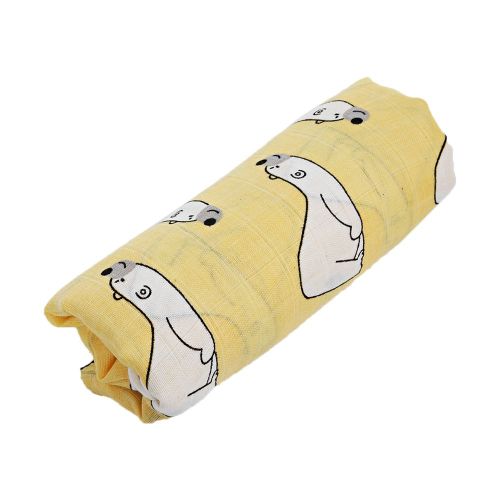 Couverture D'emmaillotage Respirante En Mousseline Pour Nouveau-Ne, Serviette De Bain Douce Pour Bebe (Ours)