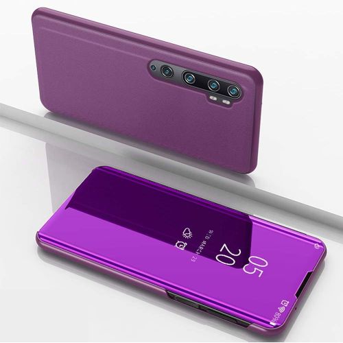 Couverture De Miroir Coque Pour Xiaomi Mi Note 10 Lite Smart Mirror Cover tui En Cuir Flip Miroir Case Cuir Etui Pour Xiaomi Mi Note 10 Lite Rose Pourpre