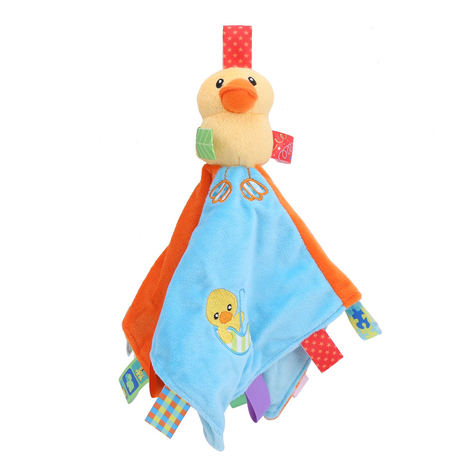 Couverture De Securite De Bebe Couvertures Apaisantes De Nourrissons En Peluche Jouets Animaux Hochet Canard 1 Time Square Rakuten