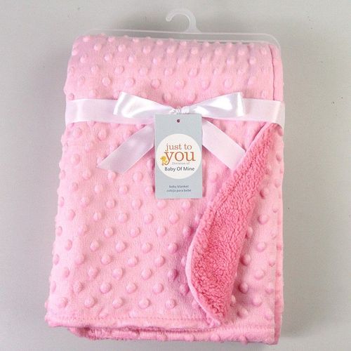 Couverture Doudou Double Couche En Peluche Pour Bb,paisse Et Douce,Sourire,Printemps Et Automne - Type Rose