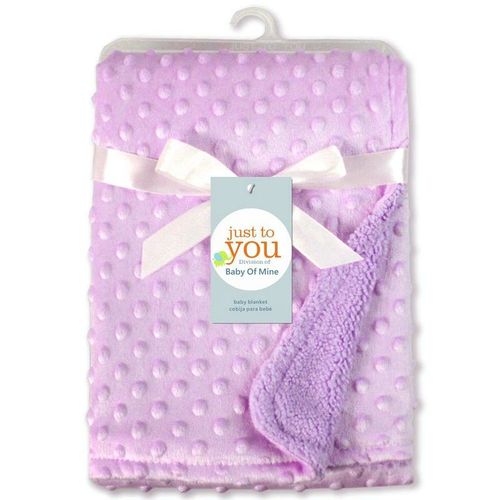 Couverture Doudou Double Couche En Peluche Pour Bb,paisse Et Douce,Sourire,Printemps Et Automne - Type Violet