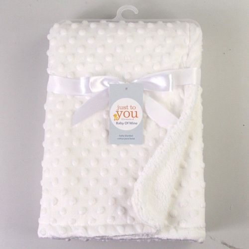 Couverture Doudou Double Couche En Peluche Pour Bb,paisse Et Douce,Sourire,Printemps Et Automne - Type White