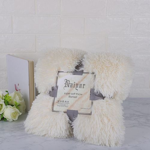 Couverture En Fausse Fourrure Douce Et Moelleuse, Drap De Lit Long Et Chaud