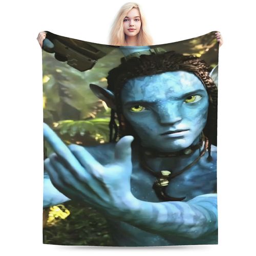 Couverture En Flanelle Avatar - Couverture Ultra Douce, Multi-Usage, Toutes Saisons, Pour Canape-Lit Et Voyage, Couleurs Vives, Durable Et Chaude, Cadeau Ideal Pour Les Fans, Couverture