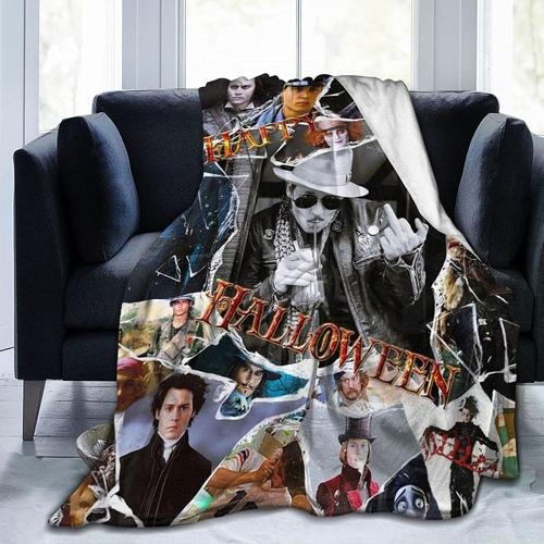 Couverture En Flanelle Lgre Et Polyvalente Johnny Depp, Douce, Chaude Et Confortable, Parfaite Pour Tout L60x50 Pouces {37044}