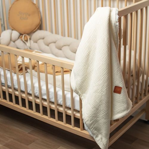 Couverture En Gaze De Coton Et Sherpa 70 X 100 Cm