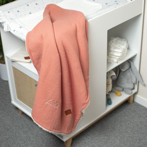 Couverture En Gaze De Coton Et Sherpa 70 X 100 Cm