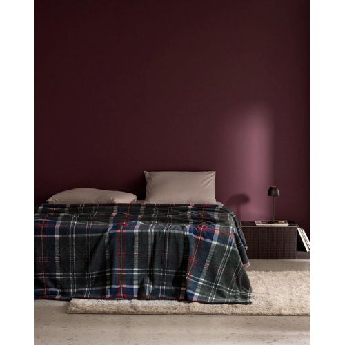 Couverture Imprime Polaire Simple Welsoft Tignes - Vert Fonc