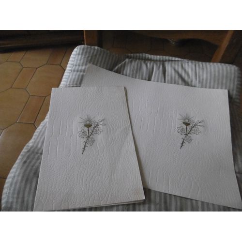 Couverture Papier Gaufre Blanc Avec Calice Pour Missel Ou Livre Religieux Lot De 4