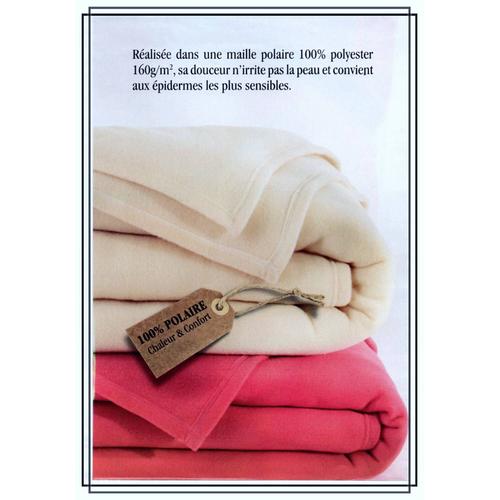 Couverture Polaire 100% Neuve - 200 X 200 Cm ( 2m Sur 2m ) - Rose Framboise - Couette Couvre-Lit Linge De Maison Pour Lit Ou Canap Housse Drap