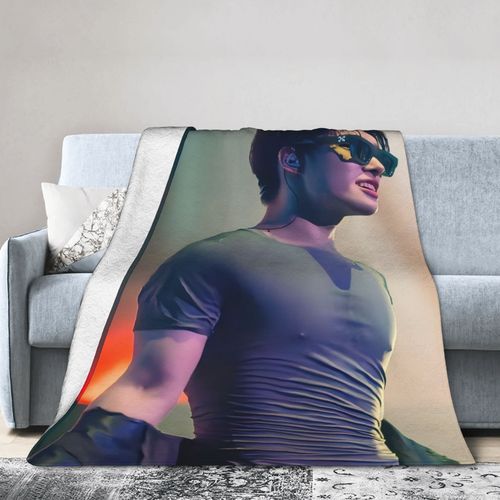Couverture Polaire Photo Sexy Mingi Ateez, Couvre-Lit, Couverture Pour La Pause Djeuner, Impression Numrique Quatre Saisons, Douce Et Confortable, Couverture Toutes Saisons, Convient