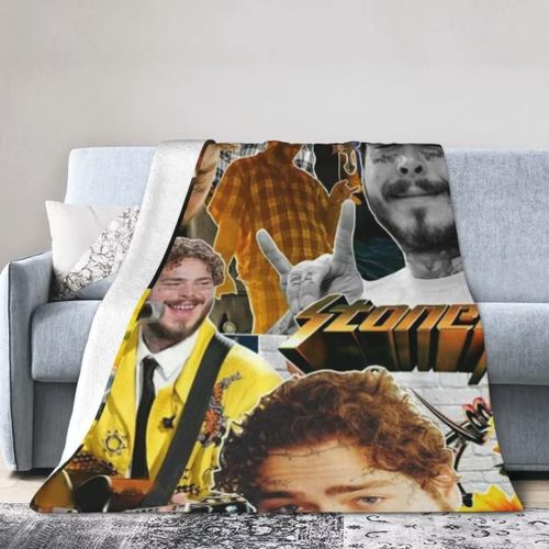 Couverture Post Malone Collage Couverture Ultra Douce En Flanelle Lgre Pour Canap-Lit