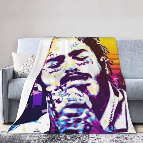 Couverture Post Malone En Flanelle Douce Imprime 3d, Pour Canap-Lit,