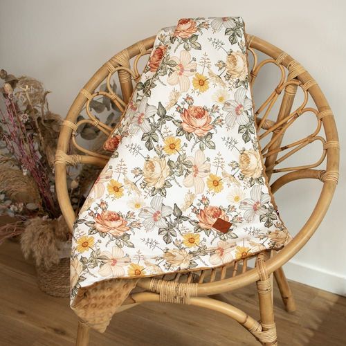 Couverture Rversible En Minky 100x70 Cm Pour Bb