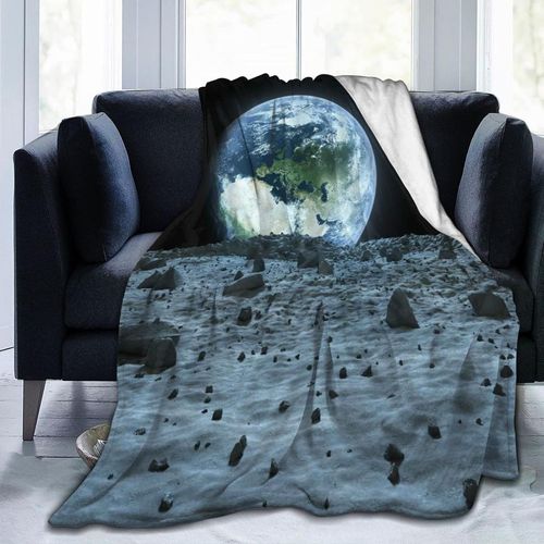 Couverture Ultra Douce, Espace Bleu, Terre Vue Depuis La Lune, Couverture En Flanelle, Confortable Et Chaude, Anti-Boulochage, Couverture Simple Pour Lit, Canap