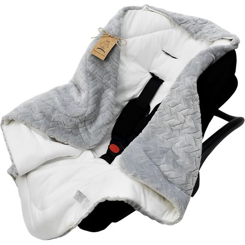 Couverture Universelle Douce  Capuche - Pour Nouveau-Ns Et Pour Garons Et Filles, Jusqu' Environ 9 Mois Convient Pour Poussette, Nacelle, Sige Bb Ou Lit Bb, Pour Toute L'anne,