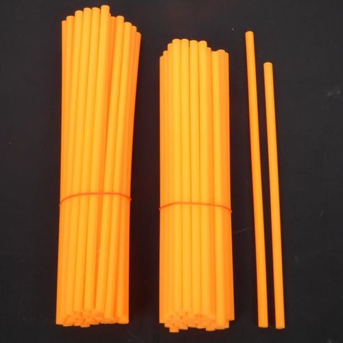 Couvres Rayons Orange Fluo Pour Jante Avant Arrire Moto Cross Enduro Trial Neuf
