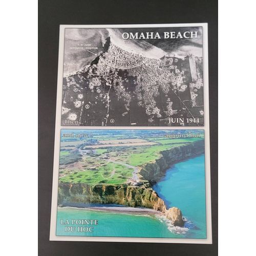 Cp Neuve Omaha Beac Hla Pointe Du Hoc. Then And Now