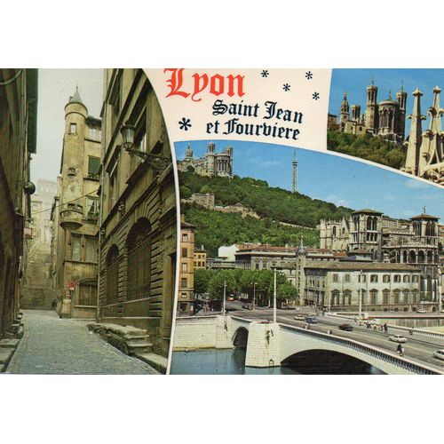 Cpa - 1978 Ecrite Et Timbree N R 034 Le Vieux Lyon - 69 - Rhone - Montee Du Change - Pont Bonaparte -Saint - Jean Et Fourviere- Ecrite Et Timbree - Editions J. Cellard