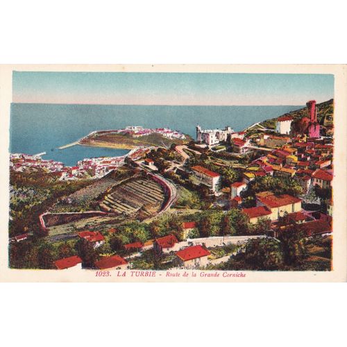 Cpa Cote D'azur - La Turbie - Route De La Grande Corniche