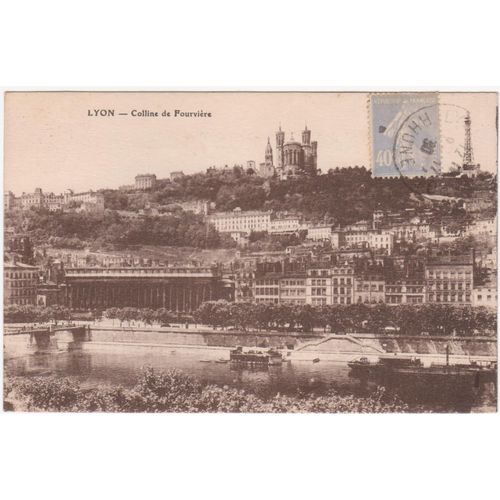 Cpa - Lyon - Colline De Fourvire (Rhne/69) - Timbre, Oblitre Et Correspondance Le 8 Dcembre 1930
