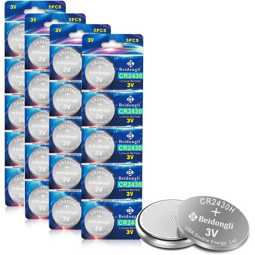 Cr2430 Pile Bouton Au Lithium 3v Cr-2430 Piles Lot De 20[5 Ans Garantie De Stockage] (2430-20)