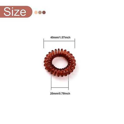 Cravates De Cheveux, Cravates De Cheveux En Bobine, Attaches De Cheveux De Cordon Tlphonique, Bobines De Cheveux Bande De Cheveux lastique Avec Forte Adhrence (S, Marron)