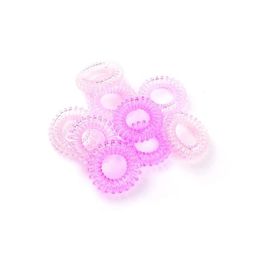 Cravates De Cheveux, Cravates De Cheveux En Bobine, Attaches De Cheveux De Cordon Tlphonique, Bobines De Cheveux Bande De Cheveux lastique Avec Forte Adhrence (S, Rose)