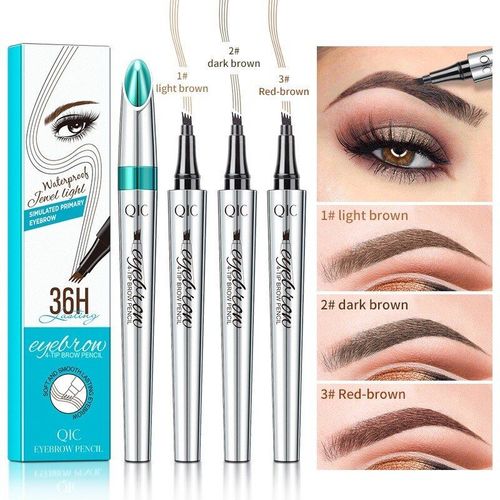 Crayon  Quatre Sourcils, Imitant Un Sourcil Sauvage, Impermable  L'eau, Sans Tache, Liquide  Sourcils Fourchus  Quatre Griffes