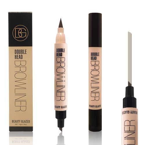 Crayon  Sourcils 2 En 1, Stylo  Microblading Longue Dure, Impermable Et Rsistant Aux Taches, Maquillage Pour Sourcils D'aspect Naturel